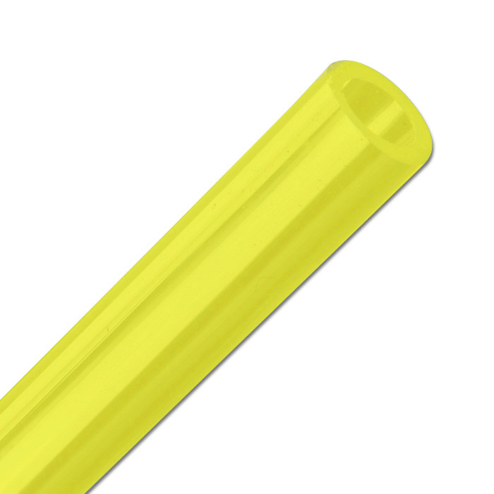 Wąż poliuretanowy - żółty - Ø wewnętrzna 2,5 do 8 mm - Ø zewnętrzna 4 do 12 mm - 11 do 16 bar - 50 m - cena za rolkę