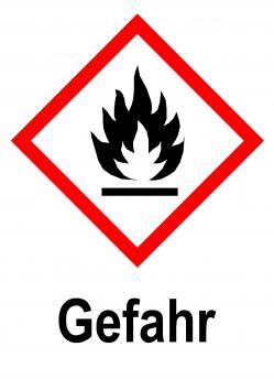 GHS Kennzeichen "Entzündbare Stoffe" - Signalwort "Gefahr"