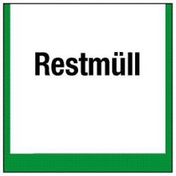 Umweltschild "Sammelbehälter für Restmüll"