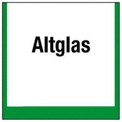 Umweltschild "Sammelbehälter für Altglas"