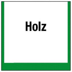 Umweltschild "Sammelbehälter für Holz" - 5 bis 40 cm