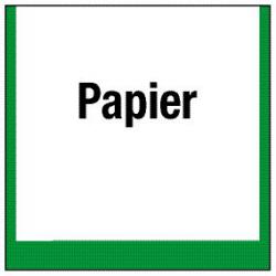 Umweltschild "Sammelbehälter für Papier" - 5 bis 40cm