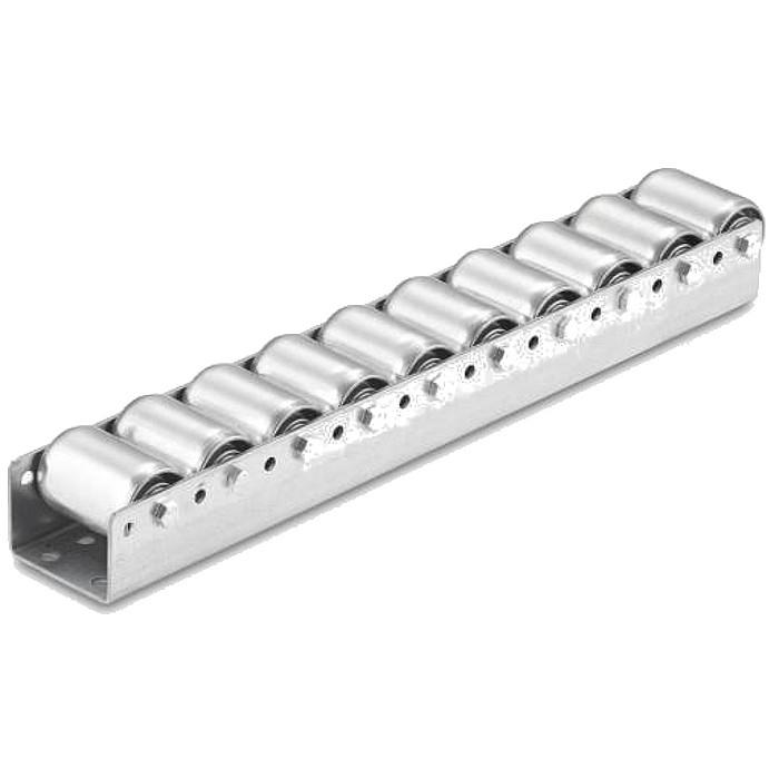 Palletrolgeleiding - serie NR-100-182-2 - afstand 182 mm - stalen rol - kogellager - draagvermogen 160 kg/rol - max. lengte 2990 mm - prijs per stuk