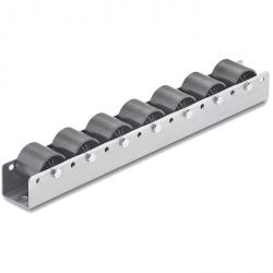 Colli-rolrail - draagvermogen 60 kg - polyamide rol zwart - rol met glijlager