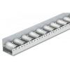 Palletrolgeleiding - breed - stalen rol met PVC-mantel - kogellagers - profiel aan één zijde verhoogd - draagvermogen 160 kg