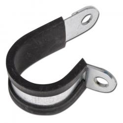 Collier de serrage avec caoutchouc - acier inoxydable - plage de serrage Ø 3 à 100 mm - largeur 12 mm