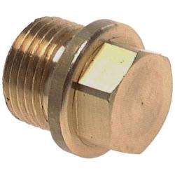 Sluitpluggen - messing - met zeshoekige buitenkant - met kraag - cilindrische schroefdraad G 1/8" tot G 2" - PN 16