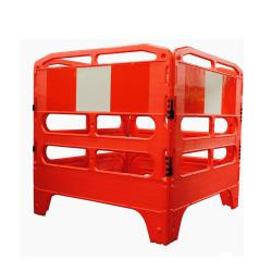 Kunststof schachtbarrière - 1000 x 1000 x 20 mm - rood-wit reflecterend