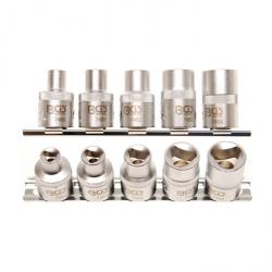 Trekantede innsatser for stolpelåser - M5-M12 - mattforkrommet - i sett eller enkeltvis