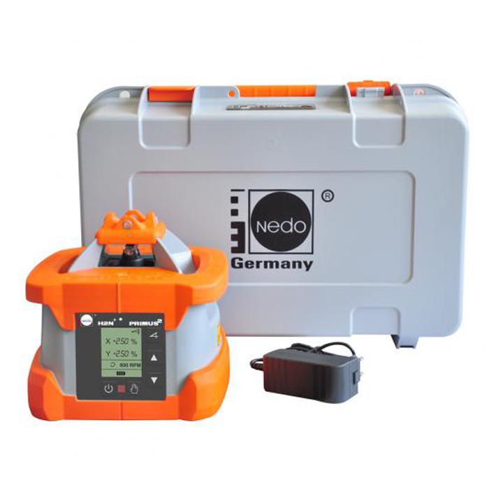 Nedo Rotary Laser PRIMUS² H2N + - Den fuldautomatiske toakse hældningslaser til fagfolk med automatisk efterplanering