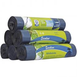 Afvalzak - Zwaar gebruik - Kunststof - Kleur grijs - Breedte: 70 cm - Hoogte: 110 cm - Dikte: 45 my - Inhoud: 120 liter - 10 stuks