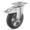 Rolka obrotowa - koło z elastycznej pełnej gumy EL - Ř koła 100 do 200 mm - wysokość 128 do 245 mm - nośność 180 do 400 kg