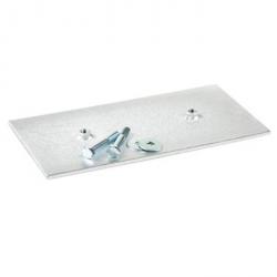 Montageset für Anfahrpuffer "Bulli-B" - Stahl grundiert oder verzinkt - Maße (LxBxH) 500 x 250 x 10 mm