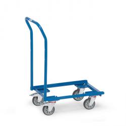 Eurokasten-roller - open frame - met buisvormige duwbeugels