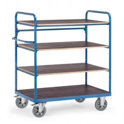 Etagerekken - met 4 houten planken - hoogte 1500 mm
