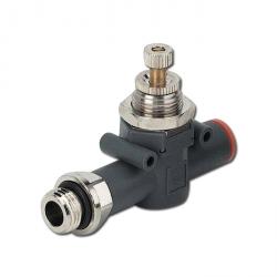 Flow Controller - Type RFL L - side - valve variant - hose to thread