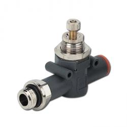Flow regulator - Type RFL L - Flow on both sides - Thread on hose