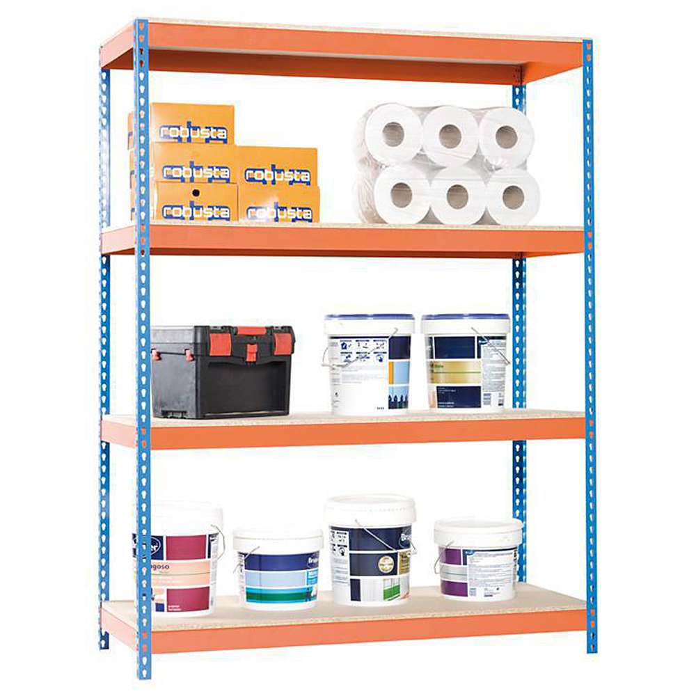Grootvak stellingrek Ecoforte EF-1204-4 spaanplaat - 2000 x 1200 x 450 mm - 4 niveaus