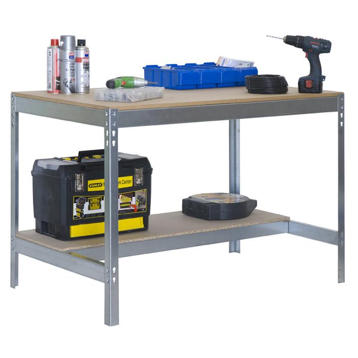Banco de trabajo BT-3 - Altura 840 x profundidad 600 mm - Capacidad de carga 600 kg - Encimera MDF
