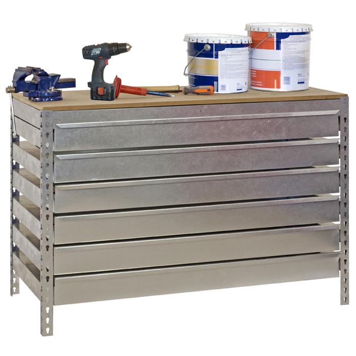 Workbench BT-5 BOX - høyde 840 x dybde 600 mm - Kapasitet 600 kg