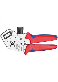 Vierpunts-pers tang - 195 mm - voor gedraaide contacten - met meercomponenten-hulzen