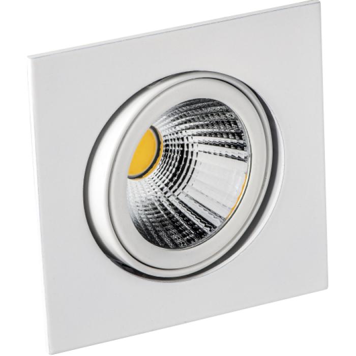 Foco empotrable LED "Deluna" - cuadrado LED - orientable - 8 W