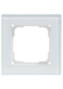 Abdeckrahmen Fusion - aus Glas - Farbe polarweiß glänzend - IP 20