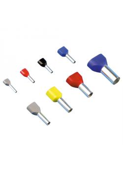 Kaksoipäätyholkit - eristetty - kaapelille Ø 0,75 - 16 mm²