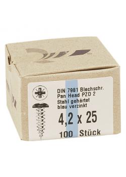 Blechschraube - mit PZD-Kreuzschlitz Pozidriv - VE 100 Stück