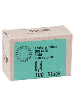Taggete skive - utvendige riller - DIN 6798, Skjema A - pakke med 100