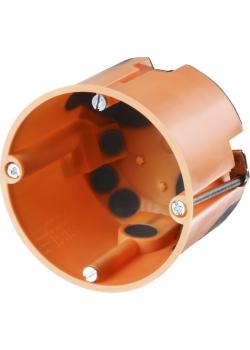 Schalterdose - Ø 68 mm - winddicht - Flach/tief - Farbe orange - 25 Stück