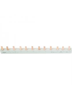 carril de clavijas de 4 fases - longitud 210 mm - polos 2 x 6 - corriente nominal 63 A - cerrado - ejecución en L