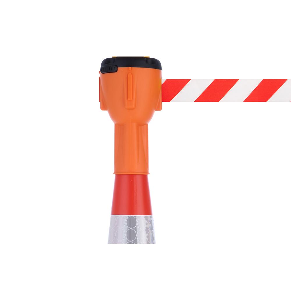 Verkeerskegel ALCT-O - uittrekbare lengte 9 m - hoogte 250 mm - materiaal kunststof - kleur naar keuze