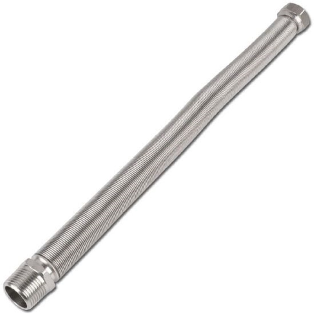 Tube ondulé en acier inoxydable - 1" - DN 25 mm - longueur min. 75 à 1000 mm - longueur max. 130 à 2000 mm - Prix par pièce