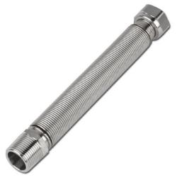 Tubo ondulado de acero inoxidable - 3/4" - DN20 - Longitud mín.75 a 1000 mm - Longitud máx. 130 a 2000 mm - Precio por unidad
