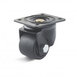 Mini rueda giratoria de alta carga - rueda PA - diámetro de rueda 65 mm - altura de construcción 95 mm - capacidad de carga 500 kg a 2 km/h - negro