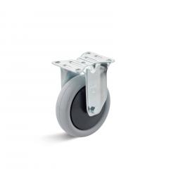 Roulette fixe - en polyuréthane - avec roulement à billes - Ø de la roue 125 mm - hauteur totale 155 mm - capacité de charge 200 kg