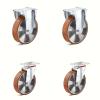 Set de roulettes - Set de 4 roulettes dont 2 roulettes pivotantes et 2 roulettes fixes - Ø de la roue 125 à 200 mm - hauteur totale 155 à 245 mm - capacité de charge/set 1050 à 1500 kg