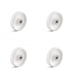 Set de roues - Set de 4 roues en polypropylène - avec double roulement à billes - Ø de la roue 80 à 200 mm - capacité de charge/set 450 à 1650 kg