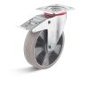 Roulette pivotante - roue en polyuréthane - antistatique - Ø roue 80 à 200 mm - hauteur totale 108 à 245 mm - charge max. 180 à 500 kg