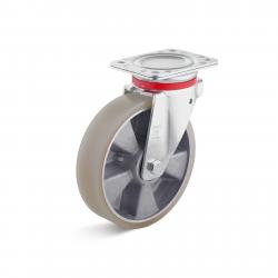 Roulette pivotante - roue en polyuréthane - antistatique - Ø de la roue 100 à 250 mm - hauteur totale 127 à 297 mm - capacité de charge 280 à 800 kg