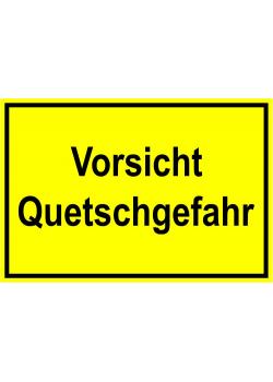 Warnschild - "Vorsicht Quetschgefahr" 20x30cm/30x45cm