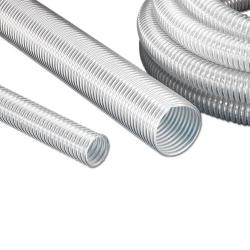 Suge- og leveringsslange - AIRDUC® PUR-INOX 356 FOOD-AS - super tung - indvendig Ø 40 til 150 mm - udvendig Ø 51 til 163 mm - pris pr. meter og rulle