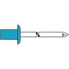 Blindklinknagels GESIPA® CAP® - roestvrij staal A2 - standaard - 500 stuks