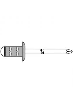 Blindklinknagels GESIPA® PolyGrip® - plat ronde kop - schaduwgrijs (RAL 7022)