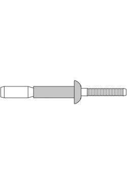 Blindklinknagels MEGA GRIP® - aluminium/aluminium - plat ronde kop (standaard)