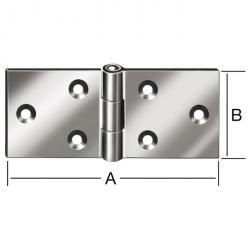 Scharnier - gerold - sterk - breed - VE 20 stuks - prijs per VE
