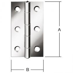 Bisagra - DIN 7954 A - laminada - estrecha - galvanizada - PU 10 unidades - Precio por unidad de embalaje