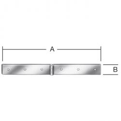 Kistband - gerold - sterk - 200 x 35 mm - roestvrij staal - VE 5 stuks - prijs per VE
