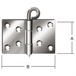 Scharnier met slede - gerold - 2 mm axiale speling - VE 50 stuks - prijs per VE